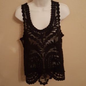 Sheer black top
